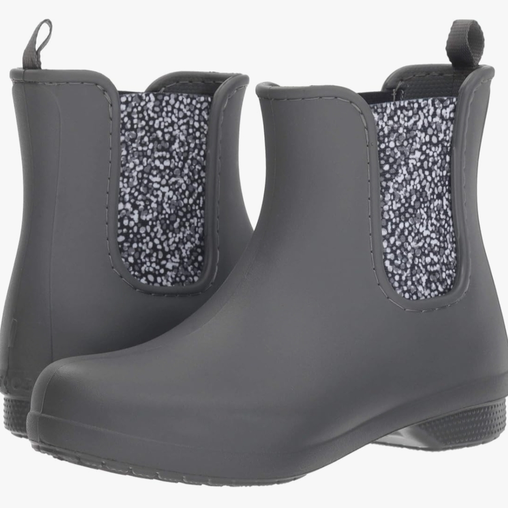CROCs Women's Gray Ankle Rain Boots